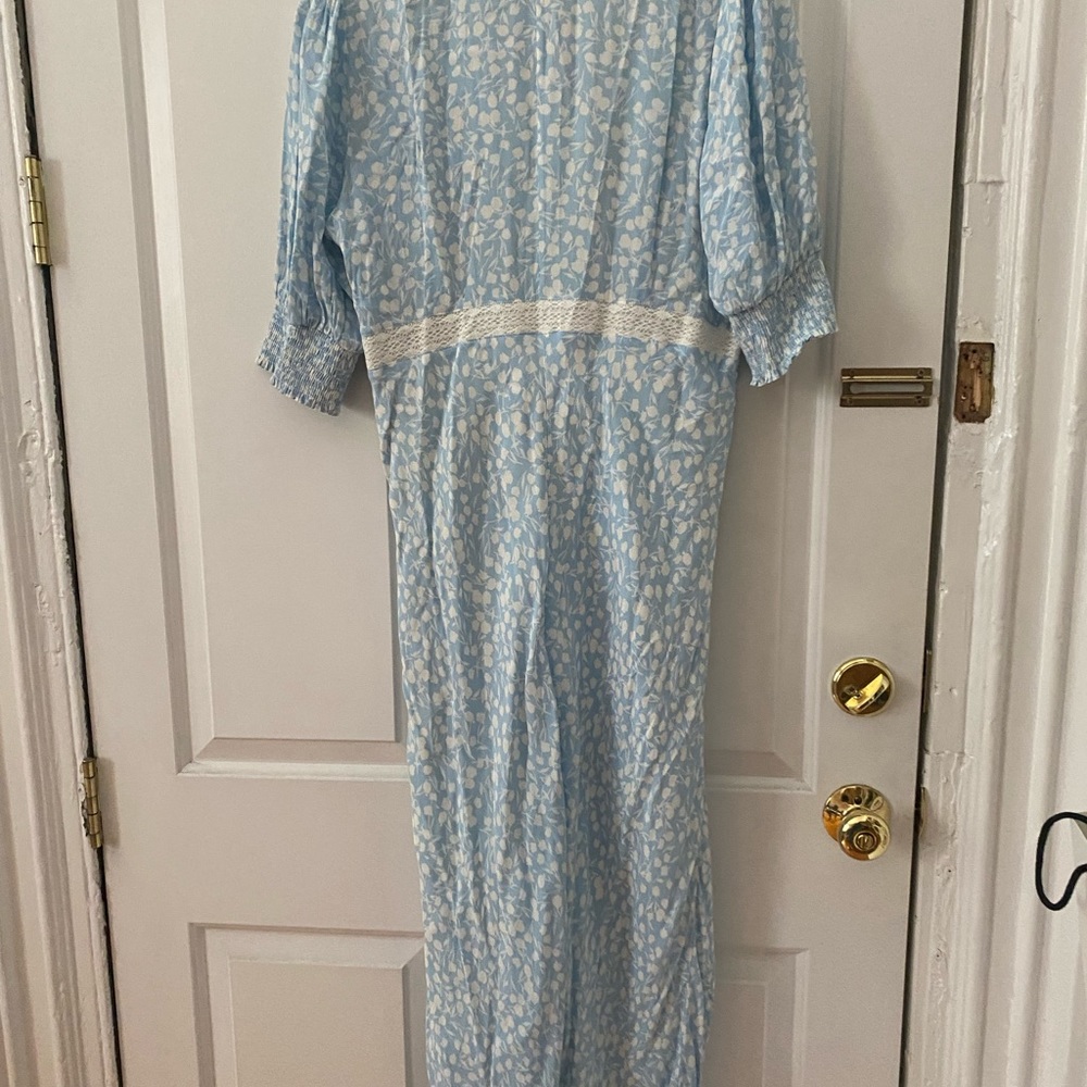 Rixo for Target Baby Blue Floral Maxi Dress Size 16